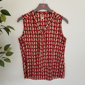 ⭐ 3/$20 Anne Klein Geometric Necktie Blouse